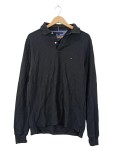 Vorschaubild 1 von Herren Langarm Poloshirt Schwarz Wolle Gr. 50 L Casual