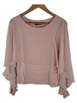 Vorschaubild 1 von Woman Damen Pullover Rosa Gr. 36 S Elegant Chiffon Rüschen