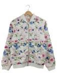 Vorschaubild 1 von Bomberjacke Blumenmuster Mehrfarbig Gr. 164