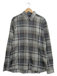 Vorschaubild 1 von Herren Freizeithemd Grau Kariert Langarm Button-Down Gr. 52 XL Baumwolle
