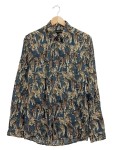 Vorschaubild 1 von Freizeithemd Herren Blau Tiger Print Langarm Hemd Gr. 36 S