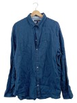 Vorschaubild 1 von Herren Freizeithemd Leinenhemd Blau Langarm Gr. 52 XL
