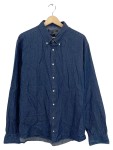Vorschaubild 1 von Freizeithemd Herren Blau Gepunktet Gr. 54 XXL Langarm Baumwolle
