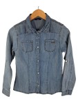 Vorschaubild 1 von Mädchen Jeanshemd Freizeithemd Blau Gr. 134 Nieten Strass
