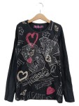 Vorschaubild 1 von Langarmshirt Kinder Gr. 146 Schwarz Baumwolle Grafisch Casual Freizeit