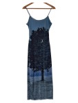 Vorschaubild 1 von René Magritte Sommerkleid Maxikleid Blau Baum Print Gr. 38 M