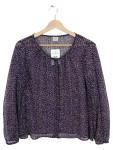 Vorschaubild 1 von Damen Bluse Langarm Lila Abstrakt Gr. 38 Casual
