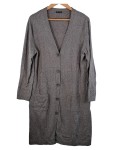 Vorschaubild 1 von Damen Strickjacke Grau Gr. 40 L Casual Langarm Knopfleiste