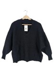 Vorschaubild 1 von Damen Pullover Schwarz Gr. 36 S V-Ausschnitt Cut-Out Rippstrick Casual