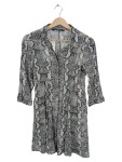 Vorschaubild 1 von Blusenkleid Hemdblusenkleid Schlangenmuster Grau Gr. 36 S