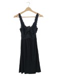 Vorschaubild 1 von Nachthemd mit Spitze Schwarz Damen Gr. 34 XS Viskose