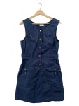 Vorschaubild 1 von Damen Blusenkleid Blau Gr. 38 M Baumwolle Hemdblusenkleid Casual