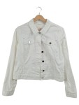 Vorschaubild 1 von Damen Jeansjacke Weiß Gr. 40 L Casual Knopfleiste Baumwolle