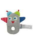 Vorschaubild 1 von Baby Kuscheltier Eule Greifling Grau 13x13cm