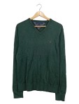 Vorschaubild 1 von Herren Pullover V-Ausschnitt Grün Gr. 48 M Baumwolle Kaschmir