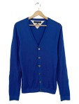 Vorschaubild 1 von Herren Strickjacke Blau Gr. 48 M Seide Baumwolle V-Ausschnitt