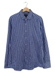 Vorschaubild 1 von Business Hemd Blau Kariert Regular Fit Gr. 54 XXL Langarm Baumwolle