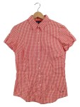 Vorschaubild 1 von Hemdbluse Damen Gr. 34 XS Rot Kariert Kurzarm Casual