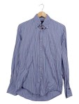 Vorschaubild 1 von Herren Freizeithemd Hemd Blau Gestreift Gr. 46 S Baumwolle Casual