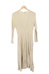 Vorschaubild 2 von Elegantes Cocktailkleid Beige Gr. M/38 Wickeloptik Viskose Midikleid