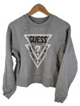 Vorschaubild 1 von Damen Sweatshirt Pullover Grau Logo-Print Gr. 36 S Casual