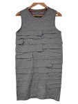 Vorschaubild 1 von Freizeitkleid Damen Grau Gr. 36 S Baumwolle Rüschen
