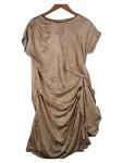 Vorschaubild 1 von Damen Cocktailkleid Festliches Kleid Beige Gr. 34 XS Raffungen