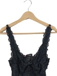 Vorschaubild 2 von Nachthemd mit Spitze Schwarz Damen Gr. 34 XS Viskose