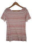 Vorschaubild 1 von Damen Pullover Kurzarm Gestreift Rosa Gr. 36, S