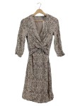 Vorschaubild 1 von Damen Blusenkleid Gr. 38 Beige Animal-Print Schlangenmuster
