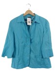 Vorschaubild 1 von Damen Blazer Türkis Gr. 40 L Leinen Klassisch