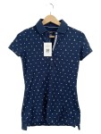 Vorschaubild 1 von Poloshirt Damen Gr. 36 S Blau Maritim Anker Punkte Classic Fit