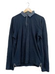 Vorschaubild 1 von Herren Langarm Poloshirt Blau Gr. 50 L Casual Baumwolle