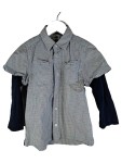 Vorschaubild 1 von Kinder Freizeithemd Langarm Kariert Blau Gr. 104-110