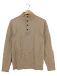 Vorschaubild 1 von Herren Pullover Gr. 48 M Beige Stehkragen Knopfleiste