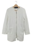 Vorschaubild 1 von Basic Damen Sweatjacke Jacke Strukturmuster Weiß Gr. 38 M