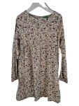 Vorschaubild 1 von Blusenkleid Damen Gr. 44 Beige Blumenmuster Viskose