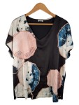 Vorschaubild 1 von Damen Pullover Kurzarm Gr. 42 XL Mehrfarbig Abstrakt