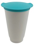 Vorschaubild 1 von Trinkbecher mit Deckel 350ml Weiß Kunststoff