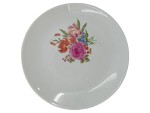 Vorschaubild 1 von Kuchenteller Keramik Weiß Blumen Vintage DDR 20 cm