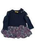 Vorschaubild 1 von Mädchen Freizeitkleid Blau Blumenmuster Gr. 68 Baumwolle