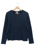 Vorschaubild 1 von Damen Pullover Blau Gr. 38 M Zopfstrickmuster Casual