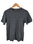 Vorschaubild 1 von Herren T-Shirt Gr. S Grau Meliert Kurzarm Brusttasche Casual