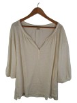 Vorschaubild 1 von Damen Pullover Shirt Beige Gr. 40 L Casual V-Ausschnitt 3, 4-Arm