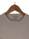 Vorschaubild 3 von Damen Pullover Strickshirt Kurzarm Beige Rippstrick Gr. 36 S