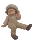 Vorschaubild 1 von Nina Marco Dekofigur Junge sitzend Keramik 13 cm Beige