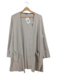 Vorschaubild 1 von Strickjacke Damen Cardigan Beige Gr. 46 3XL Casual Viskose