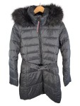 Vorschaubild 1 von Damen Steppjacke Winterjacke Kapuze Fellbesatz Schwarz Gr. 34 XS