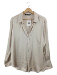 Vorschaubild 1 von Damen Hemdbluse Bluse Beige Gr. 44 XXL Klassisch