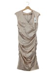 Vorschaubild 1 von Cocktailkleid Abendkleid gerafft Damen Gr. 38 Beige Elegant